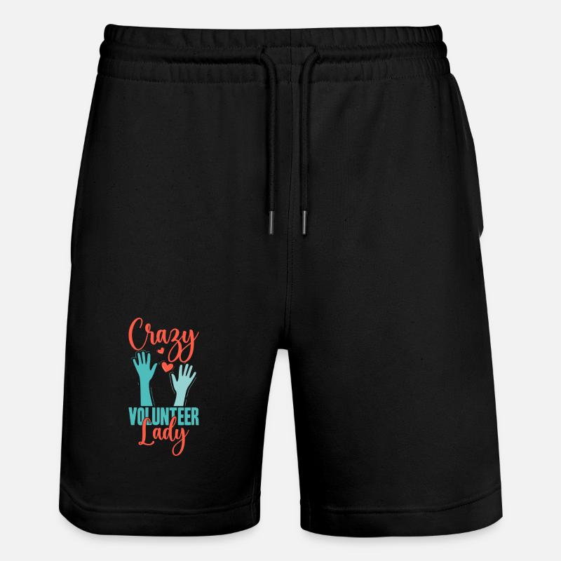 Appréciation du Bénévolat Volontaire Folle Bénévole - Short de jogging bio TRAINER Stanley/Stella unisexe - noir