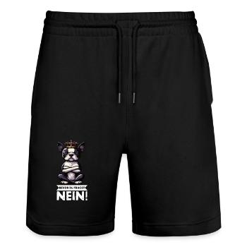 Avant de demander Boston Boston Boston Terrier Bostie Bosti - Short de jogging bio TRAINER Stanley/Stella unisexe - noir - Devant - Nik (191cm) & Marisol (170cm)