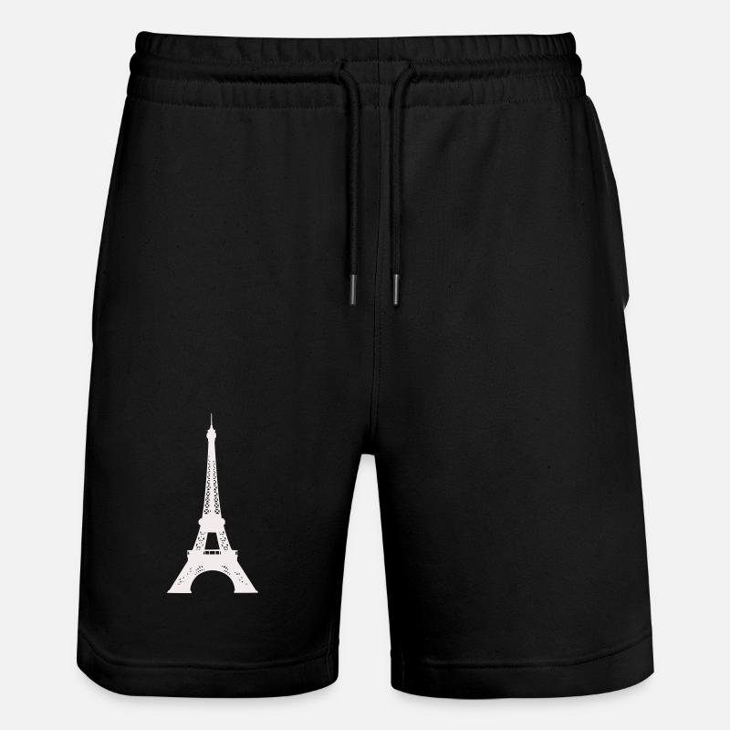 Stampa della Silhouette della Torre Eiffel - Pantaloncini da jogger ecologici unisex Trainer di Stanley/Stella - nero