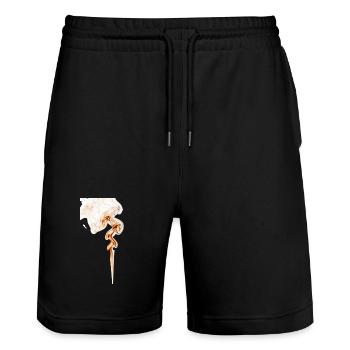 Tentacule de fumée ambré - Short de jogging bio TRAINER Stanley/Stella unisexe - noir - Devant - Nik (191cm) & Marisol (170cm)