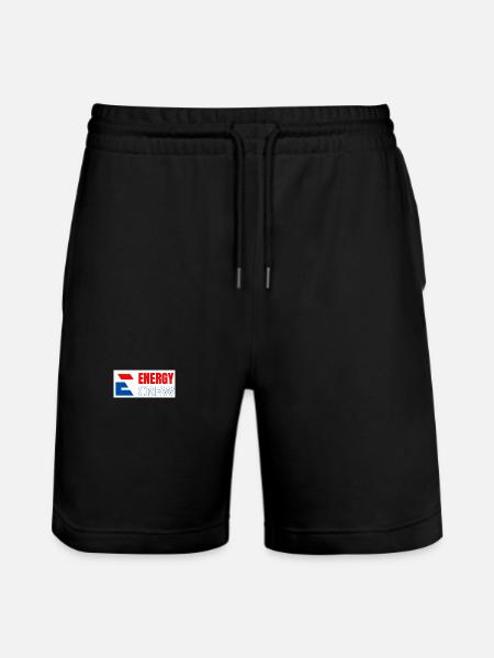 Energy Crew logo 2 - Stanley/Stella Trainer Unisex Organic Jogging Shorts - black