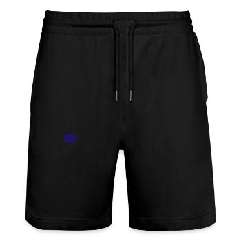 XD-Logo - Stanley/Stella Unisex Bio Joggingshorts Trainer  - Schwarz - Vorne - Nik (191cm) & Marisol (170cm)