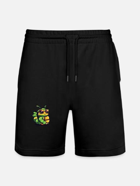 Worm Cool Animal - Stanley/Stella Trainer Unisex Organic Jogging Shorts - black