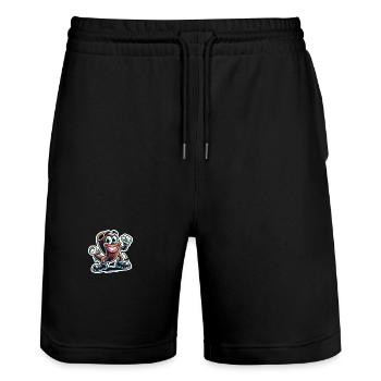 Tuyau en caoutchouc excentrique Autocollant de dessin animéCaoutchouc excentrique H - Short de jogging bio TRAINER Stanley/Stella unisexe - noir - Devant - Nik (191cm) & Marisol (170cm)