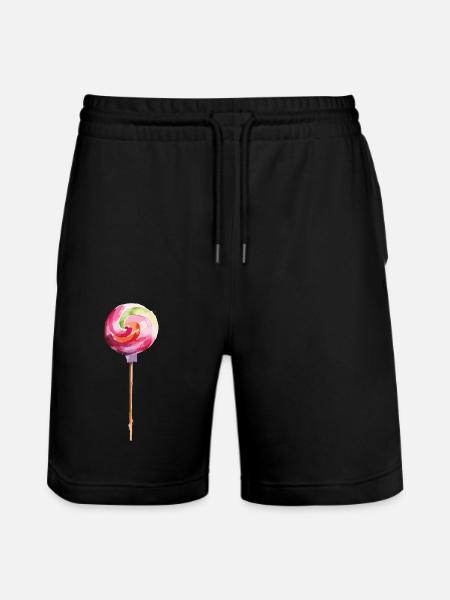 lollipop - Stanley/Stella Trainer Unisex Organic Jogging Shorts - black