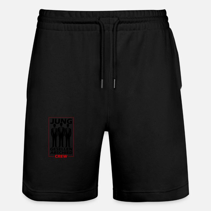 Bachelor Party Crew - Stanley/Stella Trainer Unisex Organic Jogging Shorts - black