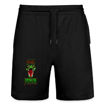 Gift - Stanley/Stella Unisex Bio Joggingshorts Trainer  - Schwarz - Vorne - Nik (191cm) & Marisol (170cm)