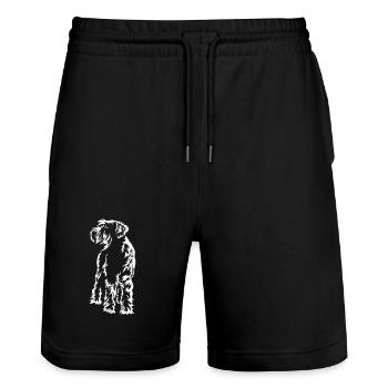 Suceuse géante « Black Edition » - Short de jogging bio TRAINER Stanley/Stella unisexe - noir - Devant - Nik (191cm) & Marisol (170cm)