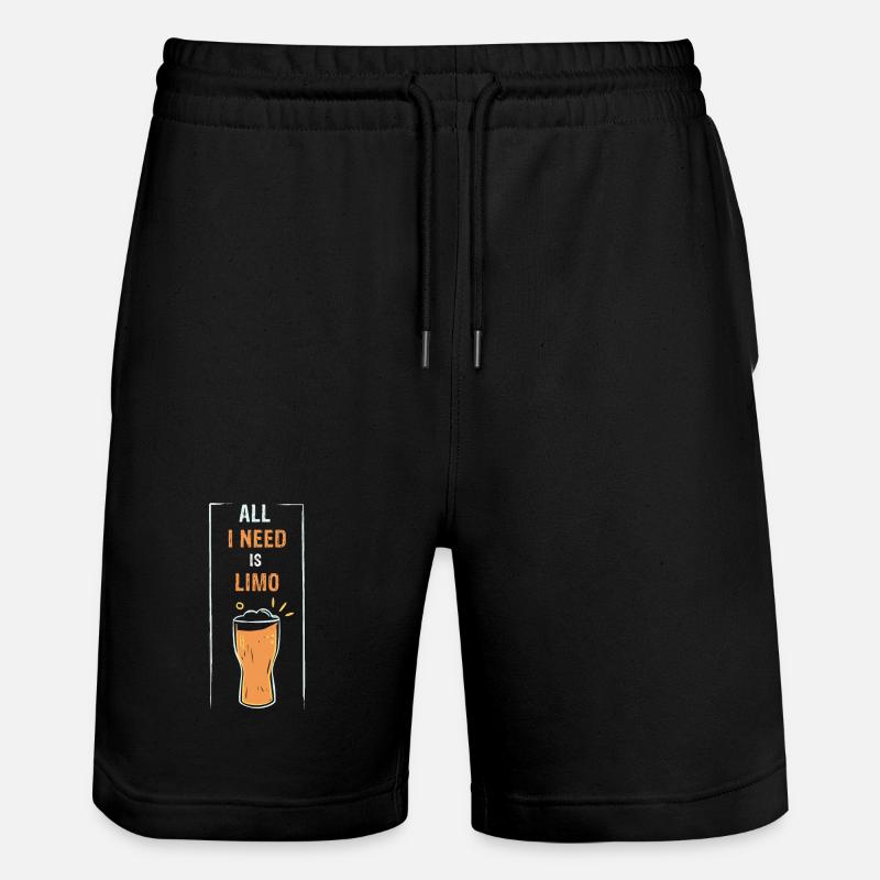 ALL I NEED IS LIMO - Stanley/Stella Unisex Bio Joggingshorts Trainer  - Schwarz