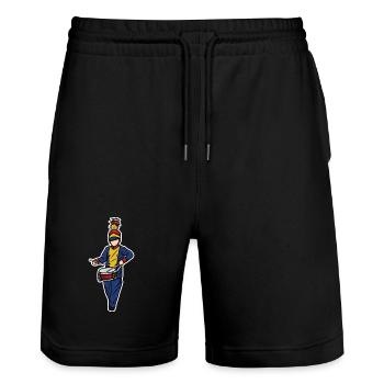 Drummer Boy - Stanley/Stella Trainer Unisex Organic Jogging Shorts - black - Front - Nik (191cm) & Marisol (170cm)