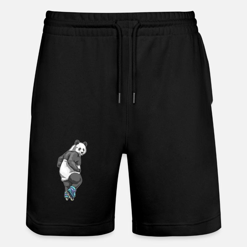 Panda Inline skating Rollschuhe - Stanley/Stella Unisex Bio Joggingshorts Trainer  - Schwarz