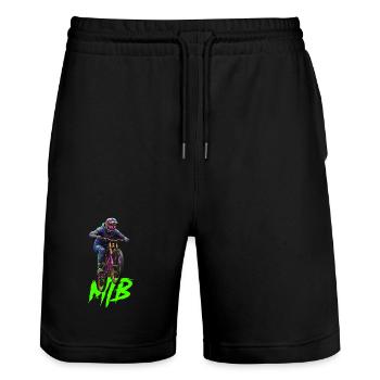MTB bike - Stanley/Stella Unisex Bio Joggingshorts Trainer  - Schwarz - Vorne - Nik (191cm) & Marisol (170cm)