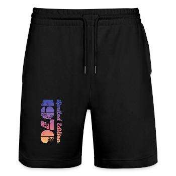 Vintage 1976 - Stanley/Stella Unisex Bio Joggingshorts Trainer  - Schwarz - Vorne - Nik (191cm) & Marisol (170cm)