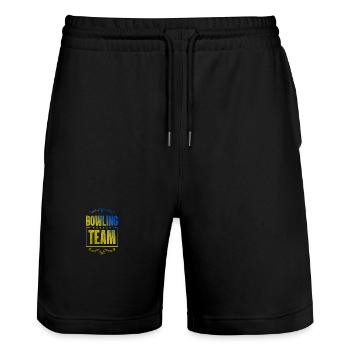 Bowling Crew - Stanley/Stella Unisex Bio Joggingshorts Trainer  - Schwarz - Vorne - Nik (191cm) & Marisol (170cm)
