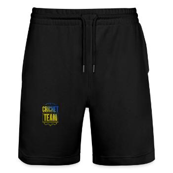 Cricket Crew - Stanley/Stella Unisex Bio Joggingshorts Trainer  - Schwarz - Vorne - Nik (191cm) & Marisol (170cm)