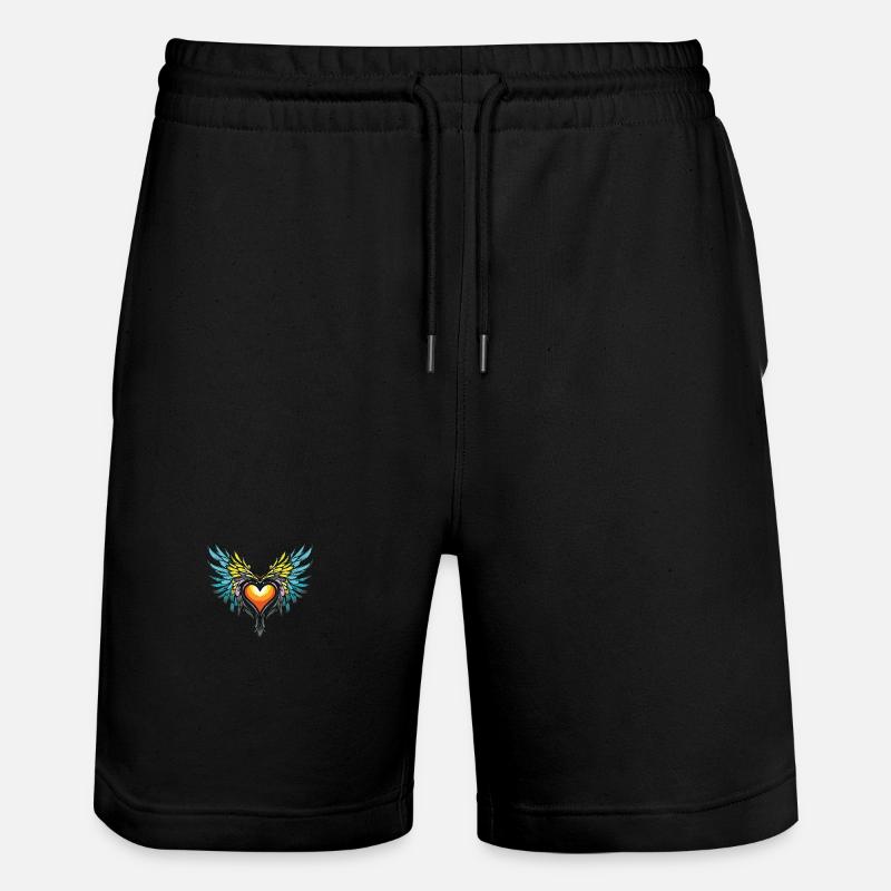 Ailes de cœur - Short de jogging bio TRAINER Stanley/Stella unisexe - noir