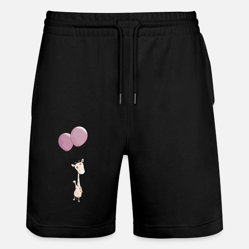 Petit Giiraffe avec ballon - Short de jogging bio TRAINER Stanley/Stella unisexe - noir