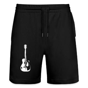 Western Gitarre Symbol icon Gitarrist Musiker - Stanley/Stella Unisex Bio Joggingshorts Trainer  - Schwarz - Vorne - Nik (191cm) & Marisol (170cm)
