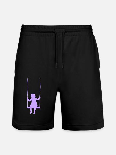 schaukel mädchen - Stanley/Stella Unisex Bio Joggingshorts Trainer - Schwarz