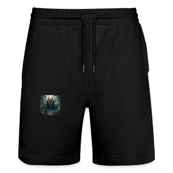 Forest Demon - Stanley/Stella Unisex Bio Joggingshorts Trainer  - Schwarz - Vorne - Nik (191cm) & Marisol (170cm)
