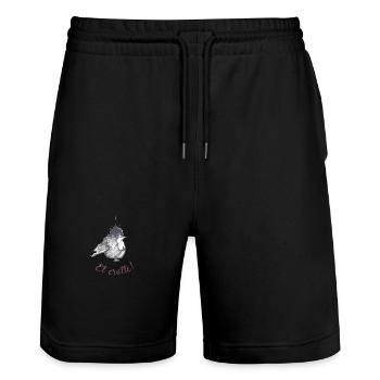 Vogel im bezaubernden Aquarellstil - Stanley/Stella Unisex Bio Joggingshorts Trainer  - Schwarz - Vorne - Nik (191cm) & Marisol (170cm)