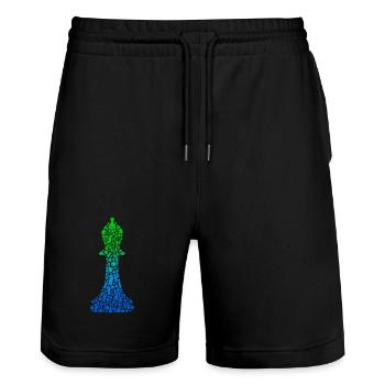 Chess Players Chess Pieces Chess Game Chess - Stanley/Stella Trainer Unisex Organic Jogging Shorts - black - Front - Nik (191cm) & Marisol (170cm)