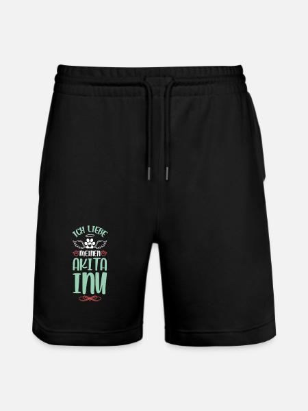 J’aime mon Akita Inu - Short de jogging bio TRAINER Stanley/Stella unisexe - noir