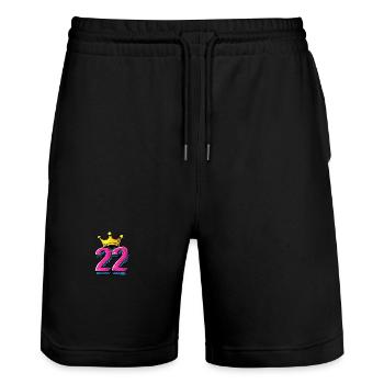 22 Numéro Jersey Couronne - Short de jogging bio TRAINER Stanley/Stella unisexe - noir - Devant - Nik (191cm) & Marisol (170cm)