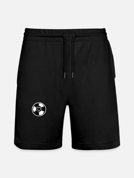 Soccer Symbol Heart Team - Stanley/Stella Trainer Unisex Organic Jogging Shorts - black