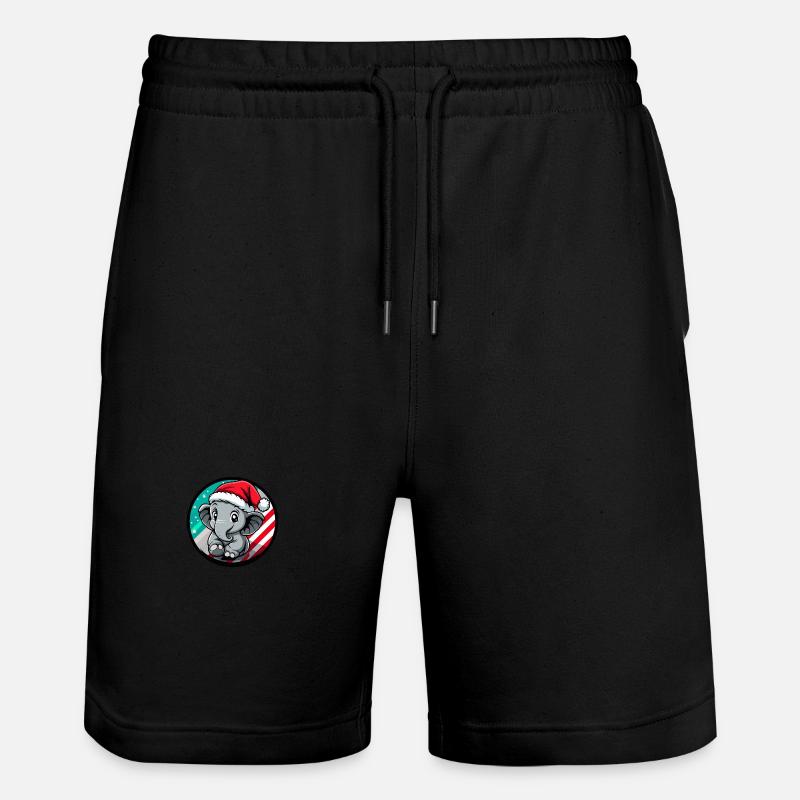 Éléphant Noël Noël - Short de jogging bio TRAINER Stanley/Stella unisexe - noir