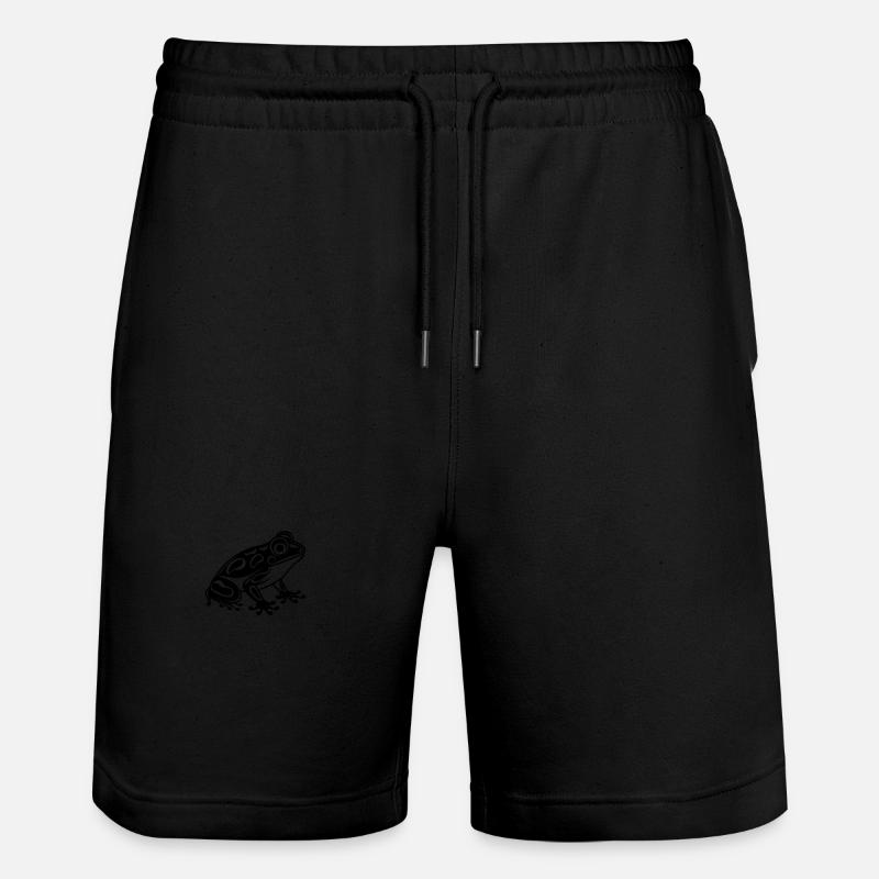 Frosch Kröte - Stanley/Stella Unisex Bio Joggingshorts Trainer  - Schwarz