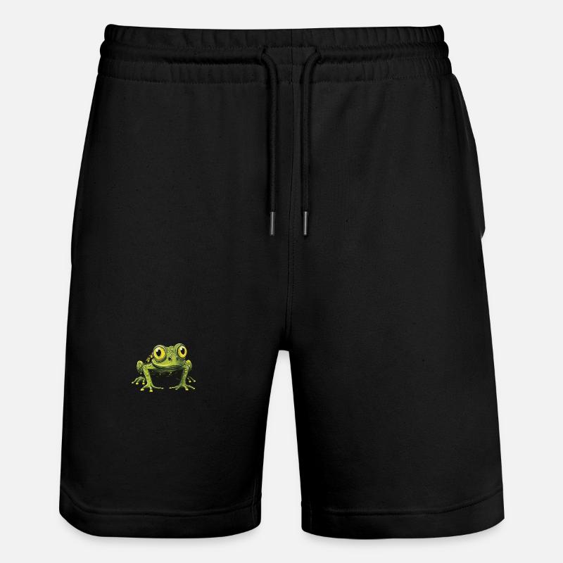Frosch Tier - Stanley/Stella Unisex Bio Joggingshorts Trainer  - Schwarz