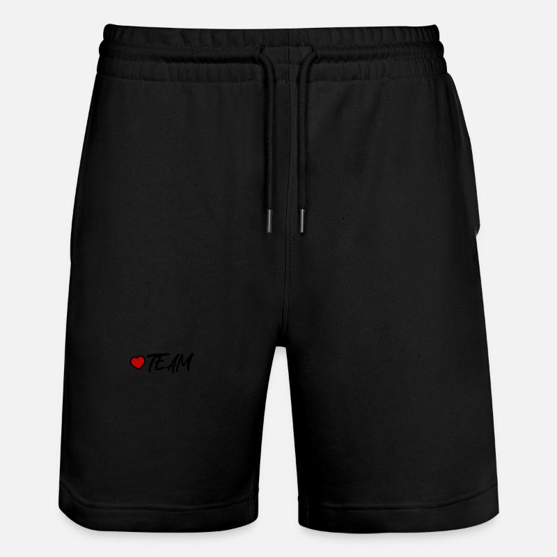 Team Herz - Stanley/Stella Unisex Bio Joggingshorts Trainer  - Schwarz