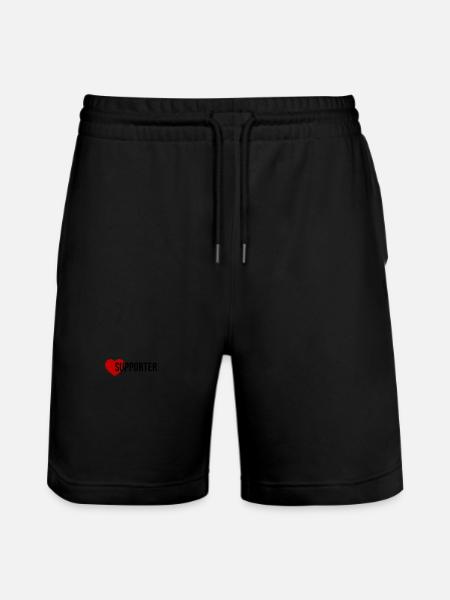Supporter Heart - Stanley/Stella Trainer Unisex Organic Jogging Shorts - black