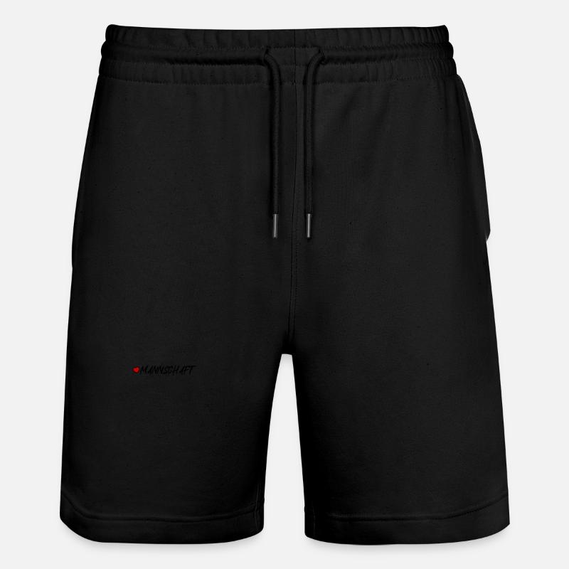Mannschaft Herz - Stanley/Stella Unisex Bio Joggingshorts Trainer  - Schwarz