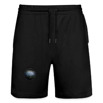 Zodiac - Leo - Universe - Stanley/Stella Trainer Unisex Organic Jogging Shorts - black - Front - Nik (191cm) & Marisol (170cm)