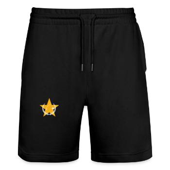 Angler - Stanley/Stella Trainer Unisex Organic Jogging Shorts - black - Front - Nik (191cm) & Marisol (170cm)