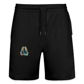 e 201 u - Short de jogging bio TRAINER Stanley/Stella unisexe - noir - Devant - Nik (191cm) & Marisol (170cm)