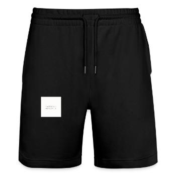 Ciao Bella Frikadella - Stanley/Stella Unisex Bio Joggingshorts Trainer  - Schwarz - Vorne - Nik (191cm) & Marisol (170cm)