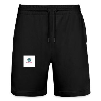 Hundepfote - Stanley/Stella Unisex Bio Joggingshorts Trainer  - Schwarz - Vorne - Nik (191cm) & Marisol (170cm)