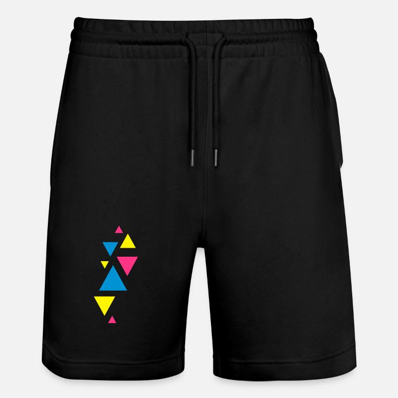 three eckedesign forms hipster - Stanley/Stella Trainer Unisex Organic Jogging Shorts - black
