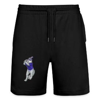 Wolf Baseball Baseball Bat - Stanley/Stella Trainer Unisex Organic Jogging Shorts - black - Front - Nik (191cm) & Marisol (170cm)