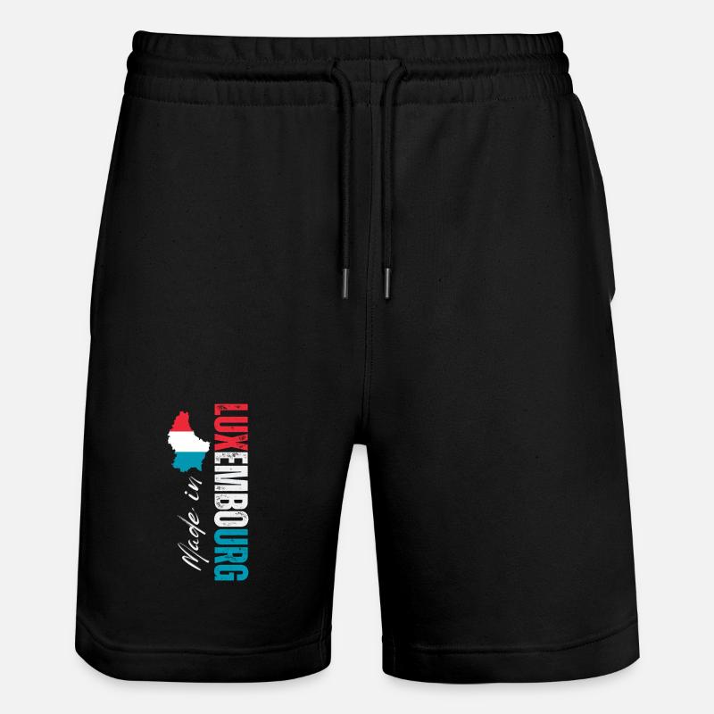 Fabriqué au Luxembourg, design vertical - Short de jogging bio TRAINER Stanley/Stella unisexe - noir