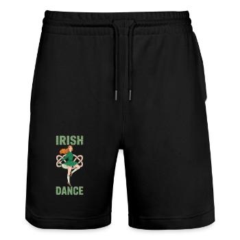 Danse irlandaise Danse Cadeau de danseur irlandais - Short de jogging bio TRAINER Stanley/Stella unisexe - noir - Devant - Nik (191cm) & Marisol (170cm)