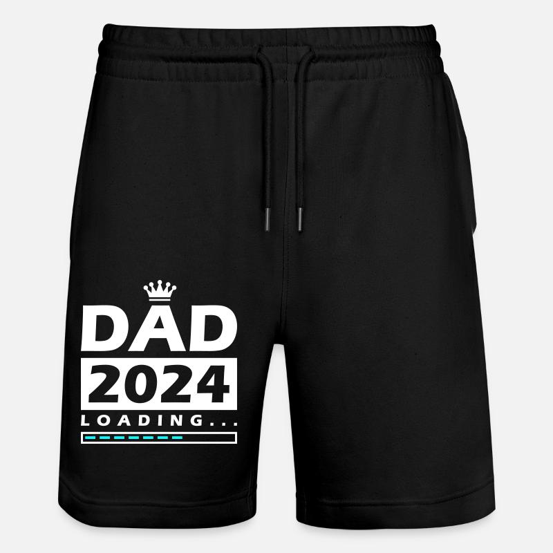 Dad 2024 Loading Papa - Stanley/Stella Unisex Bio Joggingshorts Trainer  - Schwarz