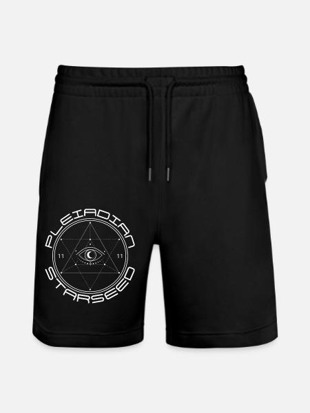 Pleiadian Starseed Gift - Stanley/Stella Trainer Unisex Organic Jogging Shorts - black