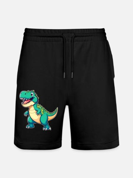 Cute Dinosaur - Stanley/Stella Trainer Unisex Organic Jogging Shorts - black