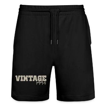 Vintage 1994 Original 1994 Retro 1994 Gift 1994 - Stanley/Stella Trainer Unisex Organic Jogging Shorts - black - Front - Nik (191cm) & Marisol (170cm)