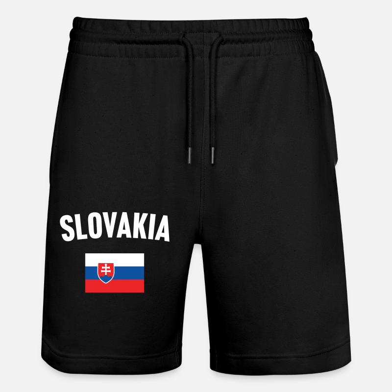 Drapeau de la Slovaquie - Short de jogging bio TRAINER Stanley/Stella unisexe - noir