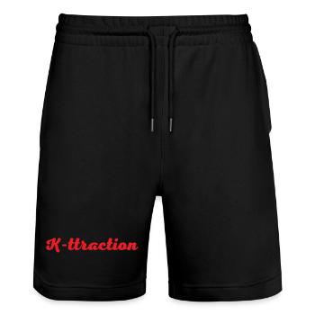 K-ttraction Designed for you - Stanley/Stella Unisex Bio Joggingshorts Trainer  - Schwarz - Vorne - Nik (191cm) & Marisol (170cm)